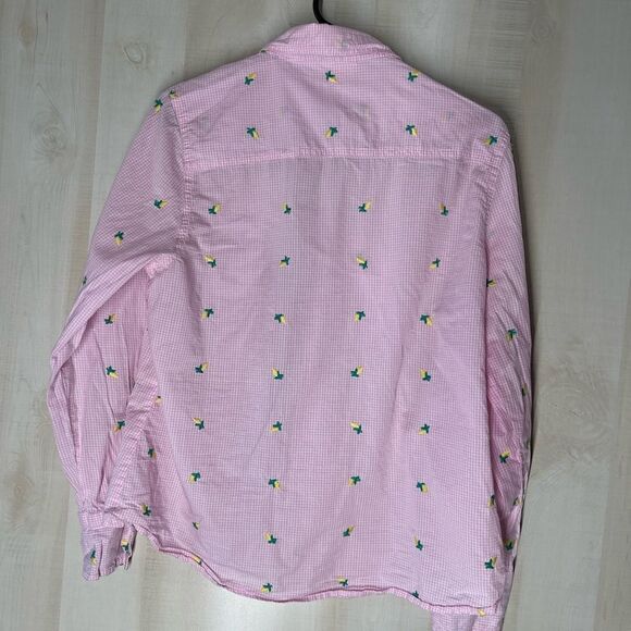 Matilda Jane pink and white check button front blouse top‎ long sleeve, large - Picture 5 of 13
